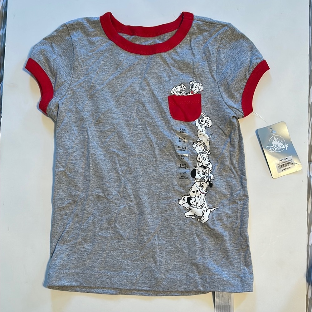 Disney Kids Gray and Red Dalmatian T-Shirt